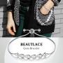 Beautlace DNA Double Helix Chemistry Science Molecule Biology Necklace and Earrings Jewelry Set Silver/18K Gold/Black Gun Plated Jewelry for Women and Girls