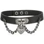 Finrezio Unisex Punk Rock Leather Bracelet and Heart Choker Collar Necklace Set for Women Men 3PCS Finrezio Unisex Punk Rock Leather Bracelet and Heart Choker Collar Necklace Set for Women Men 3PCS