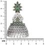 Aheli Indian Traditional Bollywood Silver Oxidized Peacock Jhumki Jhumka Earrings for Women (Blue)