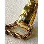 Shop-iGold Custom Gang MASK Men Women 925 Italy Gold Finish Iced Silver Charm Ice Out Pendant Stainless Steel Real 3 mm Rope Chain, Mans Jewelry, Iced Pendant, Rope Necklace 16''- 24''
