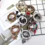 FIBO STEEL 8 Pcs Bohemian Stackable Wood Beads Bracelets for Women Boho Multilayer Stretch Bracelet Set Statement Tassel Bangles FIBO STEEL 8 Pcs Bohemian Stackable Wood Beads Bracelets for Women Boho Multilayer Stretch Bracelet Set Statement Tassel Bangles