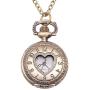 81stgeneration Womens Analogue Quartz Vintage Style Love Heart Pocket Watch Brass Pendant Necklace, 78 cm