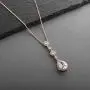 Mariell Cubic Zirconia Y-Shaped Necklace for Brides - Dangling CZ Teardrop Pear-Shaped Wedding Pendant Mariell Cubic Zirconia Y-Shaped Necklace for Brides - Dangling CZ Teardrop Pear-Shaped Wedding Pendant