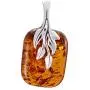 HolidayGiftShops Sterling Silver and Baltic Honey Amber Pendant Fern HolidayGiftShops Sterling Silver and Baltic Honey Amber Pendant Fern