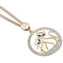 Ouran Necklace for Women,Cute Cat Pendant Necklace with CZ Crystal Girl Long Chain Necklace Rhinestone Necklace