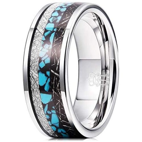 THREE KEYS JEWELRY Mens Womens Tungsten Rings Fashion Wedding Bands