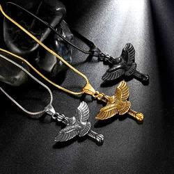 Hipunk Cross Necklace Men 316L Stainless Steel Crosss Mens Pendant Religious Jewelry