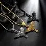 Hipunk Cross Necklace Men 316L Stainless Steel Crosss Mens Pendant Religious Jewelry