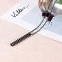 Cylinder Bar Urn Necklaces for Women Men - Stainless Steel Cremation Pendant Necklace for Memorial Ashes Jewelry with Cubic Zirconia