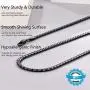 PROSTEEL Stainless Steel Flat Box Chain Necklace, Silver/Gold/Black Tone, Nickel-Free, Hypoallergenic Necklace, W: 4mm/6mm, L: 14/18/20/22/24/26/28/30 inch, Come Gift Box PROSTEEL Stainless Steel Flat Box Chain Necklace, Silver/Gold/Black Tone, Nickel-Free, Hypoallergenic Necklace, W: 4mm/6mm, L: 14/18/20/22/24/26/28/30 inch, Come Gift Box