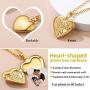 GOLDCHIC JEWELRY Heart Locket Necklace,18K Gold Plated/Platinum Plated/Rose Gold Flower/Tree of Life Memorial Photo Locket Necklace with Picture with 20”+2” Chain,with Gift Box