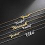 U7 Personalized Name Necklace Stainless Steel 18K Gold Plated Women Girls Gift Name Plate Jewelry Custom Any Names Choker Pendant 18 Inch