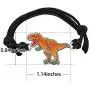 Fun Jewels Handmade T-Rex Dinosaur Charm Color Change Mood Bracelet For Boys Girls Dino Jewelry Fun Jewels Handmade T-Rex Dinosaur Charm Color Change Mood Bracelet For Boys Girls Dino Jewelry