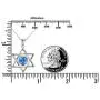 LINLIN FINE JEWELRY 925 Sterling Silver Spiritual Sign Heart CZ Love Knot Star of David Pendant Necklace Gift for Women Girls, 18 inch