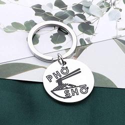 FAADBUK Funny Vietnamese Cuisine Keychain Vietnam Foodie Chef Cook Food Gift Pho Sho Jewelry Vietnamese Noodle Foodie Keyring