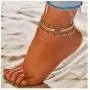 Zoestar Three-Layer Anklet Ankle Bracelet Foot Chain with Leaves Accessories Foot Jewelry for Women and Girls Zoestar Three-Layer Anklet Ankle Bracelet Foot Chain with Leaves Accessories Foot Jewelry for Women and Girls