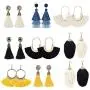 Udalyn 9 Pairs Tassel Earrings Bohemian Silky Thread Fan Fringe Tassel Earrings Set Fashion Colorful Handmade Dangle Hook Eardrop For Women Jewelry Gift Udalyn 9 Pairs Tassel Earrings Bohemian Silky Thread Fan Fringe Tassel Earrings Set Fashion Colorful Handmade Dangle Hook Eardrop For Women Jewelry Gift