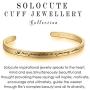 Solocute Bracelets for Women Personalized Inspirational Jewelry Gifts for Women Girls Mom Mantra Cuff Bangle Friend Encouragement Gift for Her