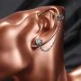 Chain Linked Upper Ear Stud Punk Sword Dangle Surgical Steel Helix Cartilage to Lobe Stud Earring