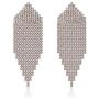 Long Chandelier Tassel Dangle Earrings Clear Austrian Crystal Rhinestone Fringe Drop Earrings for Women Girl Party Jewelry