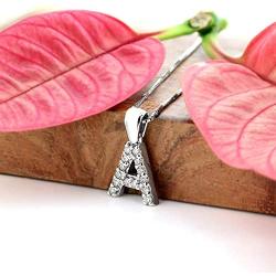 Diamond Wish 14k White Gold Diamond Initial Pendant Necklace (1/10cttw) with 18-inch Chain