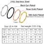 PROSTEEL 3/4pcs 1mm Stainless Steel Womens Plain Band Knuckle Stacking Midi Rings Set Comfort Fit Silver/Gold/Rose/Black Tone Size #4-#10