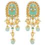 Aheli Faux Kundan Pearl Ethnic Wedding Pendant Choker Necklace Earrings Set Bollywood Party Traditional Fashion Statement Indian Jewelry for Women