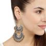 Zephyrr Fashion Turkish Style Beaded Chandbali Earrings Statement Jewelry for Women (JAE-970)