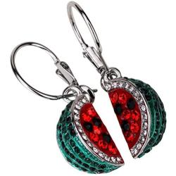 YACQ Womens Watermelon Leverback Dangle Earrings - Hypoallergenic & Lightweight - 4/5 inch