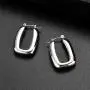 Jones New York Silver Plated Rectangle Shaped Thick Dangle Earrings Jones New York Silver Plated Rectangle Shaped Thick Dangle Earrings