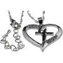Embolden Jewelry Silver Christian Cross & Heart Pendant [I Love Jesus] CZ Necklace - Amazing Mothers Day, Easter for Girls Teens & Women