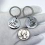 AMOR SPES 2pcs Couple Key Chain for Boyfriend Girlfriend Husband Wife Christmas - I Like his Beard,i Like her Butt