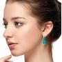 UTOPIA JAIPUR 925 Sterling Silver Turquoise Drop Earrings For Women & Teens