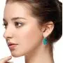 UTOPIA JAIPUR 925 Sterling Silver Turquoise Drop Earrings For Women & Teens UTOPIA JAIPUR 925 Sterling Silver Turquoise Drop Earrings For Women & Teens