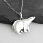 FashionJunkie4Life Sterling Silver Polar Bear Pendant Necklace, 18'' Chain
