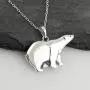 FashionJunkie4Life Sterling Silver Polar Bear Pendant Necklace, 18'' Chain
