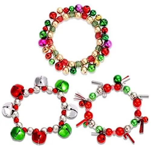3pcs Christmas Jingle Bell Bracelets Xmas Multi Color Stretch Beaded Charm Bracelet Gift Jewelry Christmas Stocking Stuffers Holiday Party Favors For Women Girls Kids 3pcs Christmas Jingle Bell Bracelets Xmas Multi Color Stretch Beaded Charm Bracelet Gift Jewelry Christmas Stocking Stuffers Holiday Party Favors For Women Girls Kids