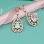 Scarlvambo Womens Fashion Cubic Zirconia Teardrop Pierced Dangle Bride Earrings Scarlvambo Womens Fashion Cubic Zirconia Teardrop Pierced Dangle Bride Earrings