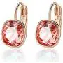 Swarovski Crystal Square Cushion Drop Leverback Earrings for Women 14K Rose Gold Plated Hypoallergenic Jewelry Swarovski Crystal Square Cushion Drop Leverback Earrings for Women 14K Rose Gold Plated Hypoallergenic Jewelry