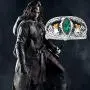 FAADBUK The Lord of The Rings Jewelry The Lord of The Rings Aragons Green Stone Rings 8 to 11 Aragon Snake Gothic Rings