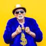Skeleteen Hip Hop Gold Necklace - Rapper Dollar Sign Medallion Gangster Golden Chain Costume Bling Jewelry