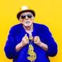 Skeleteen Hip Hop Gold Necklace - Rapper Dollar Sign Medallion Gangster Golden Chain Costume Bling Jewelry