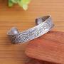 Magnetic Celtic Knot Viking Crow Cuff Bracelet Bangle Stainless Steel Health Care Jewelry for Men (antique silver)