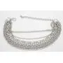 TFJ Women Western Fashion Jewelry Boot Bracelet Silver Metal Chain Links Shoe Anklet Wave Strands