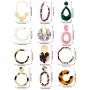 Totally 12 Pairs Acrylic Earrings Bohemian Statement Earrings Mottled Resin Geometric Drop Dangle Ear Jewelry for Women Girls