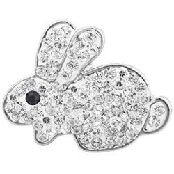 Snap Jewelry Easter Bunny Rabbit Rhinestone fits18-20mm Ginger Style Charm Accessories My Prime Gifts