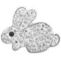 Snap Jewelry Easter Bunny Rabbit Rhinestone fits18-20mm Ginger Style Charm Accessories My Prime Gifts