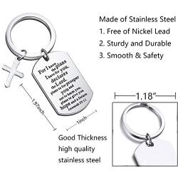 Christian Gift Jeremiah 29:11 Keychain I Know The Plans I Have for You Keychain Religious Jewelry Christian Fans