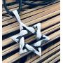 Trilogy Jewelry Pewter Star of David Woven Pendant on Leather Necklace