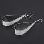 Fashion Womens Silver Crystal Scrub Water Drop Dangle Earrings Party Jewelry Gift
